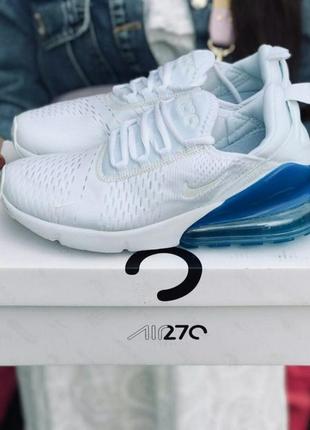 Кроссовки nike air max 270 white blue кросівки10 фото