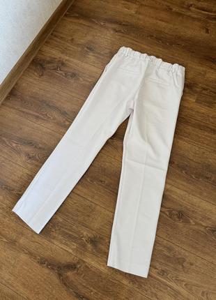 Базовые брюки белого цвета размер xs-s со стелками7 фото