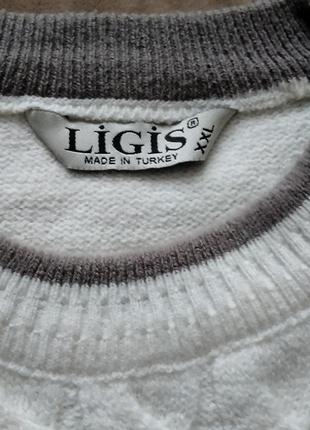 Турция .джемпер, свитер с косами. р.xxl