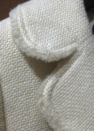 Молочне пальто шерсть котон mango7 фото