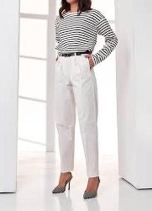 Базовые брюки белого цвета размер xs-s со стелками1 фото