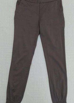 Брюки, від reiss, джогери, какао, віскоза вовна