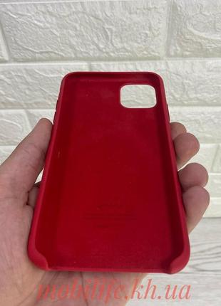 Чехол silicon case iphone 11 pro max red ( силиконовый чехол iphone 11 pro max с микрофиброй )2 фото