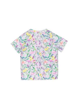 Сиреневая солнцезащитная футболка h&m с цветочным принтом на девочку 2-4 года7 фото