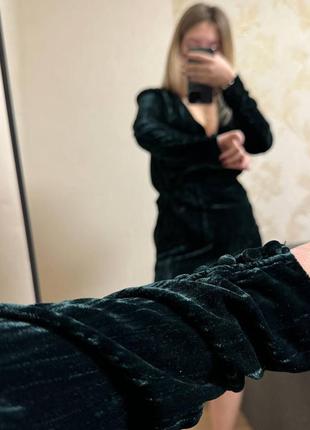 Велюрова сукня від н&м з шикарним декольте🔥9 фото