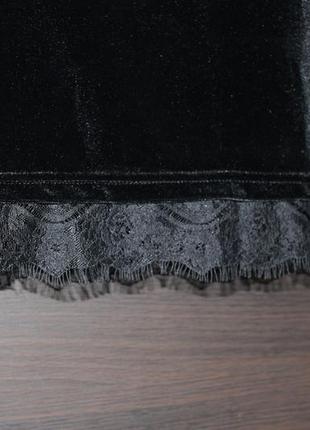 Чорне оксамитове плаття з італійським мереживом, індивідуальний пошив5 фото