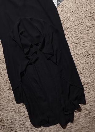Шикарное вечернее асимметричное длинное платье с рюшами/платье5 фото