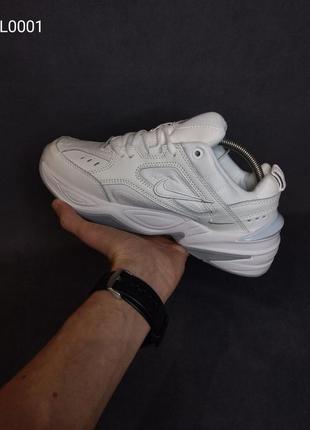 Женские кроссовки nike m2k tekno белые с серым