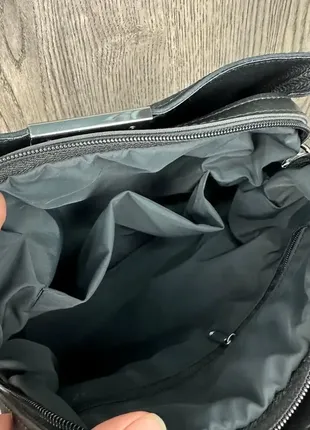 Замшевая женская сумка стиль zara, сумочка зара черная натуральная замша9 фото
