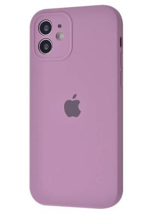 Чохол fiji silicone case full camera для apple iphone 12 бампер накладка із захистом камери light purple