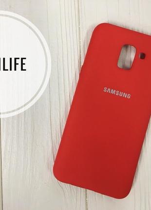 Silicon case samsung j6 2018 red1 фото