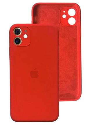 Чехол fiji silicone case full camera для apple iphone 12 бампер накладка с защитой камеры red