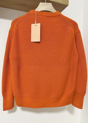 Очень качественный оранжевый хлопковый натуральный вязаный светер jjxx4 фото