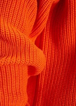 Очень качественный оранжевый хлопковый натуральный вязаный светер jjxx5 фото