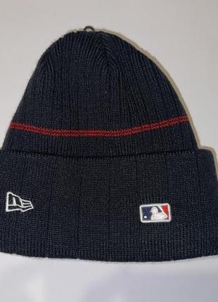 Шапка new era navy boston red sox on-field sport knit hat2 фото