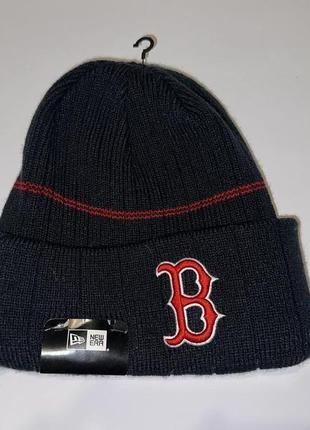 Шапка new era navy boston red sox on-field sport knit hat1 фото