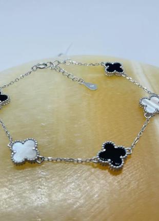 Срібний браслет конюшина (серебро, срібло,) 925 проба