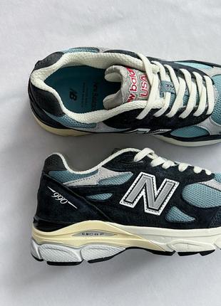 Крутые женские кроссовки new balance miusa 990te3 blue синие3 фото