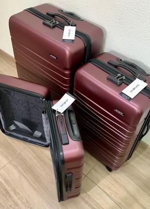 Чемодан дорожный samsonite evolve se matte burgundy7 фото