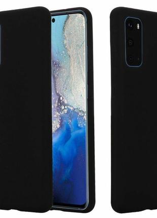 Чехол fiji full soft premium для samsung galaxy s20 (g980) / s20 5g (g981) бампер с микрофиброй black