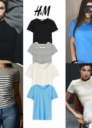 Футболка h&m, хлопковая футболка