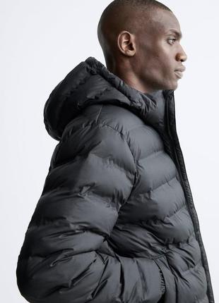 Куртка zara с легким дутым эффектом размер xl (l)3 фото