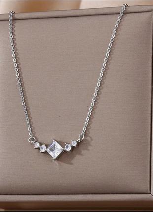 Медсталь подвеска элегентная нежная нержавейка медицинская сталь нержавейка нержавеющая сталь минимализм медицинское серебро купить подарок медзолото