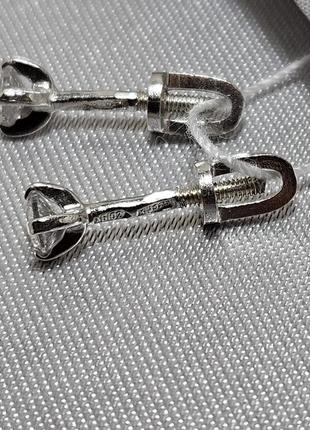 Серебряные серьги-гвоздики 3.5мм3 фото