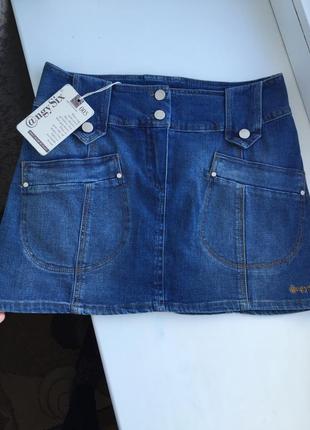 Нова джинсова міні-спідниця angy six італійська денім xs/s