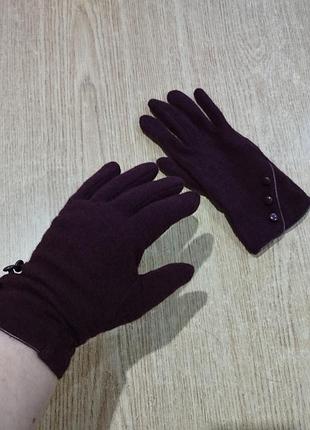 Шерстяные перчатки accessorize трикотажные теплые