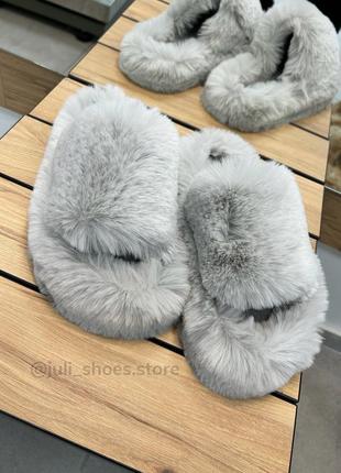 Тапули. пушистые тапочки. женские тапочки. тапки