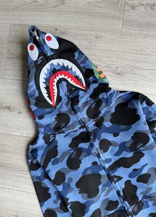 Bape shark зип худи бейп акула3 фото