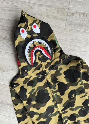 Бейп худи зип bape shark2 фото