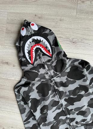 Bape shark зип худи бейп2 фото