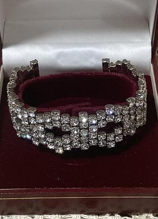 Браслет винтажный австрия с кристаллами