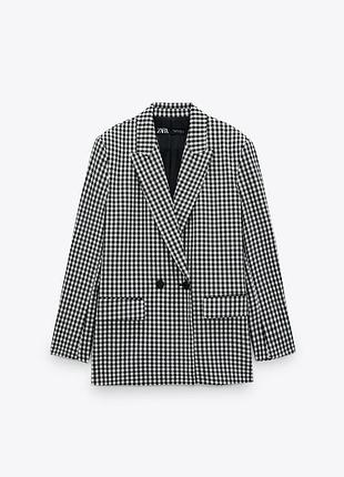 Двубортный пиджак zara свободного кроя l