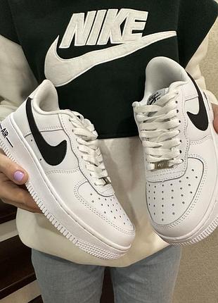 Nike force low air white black