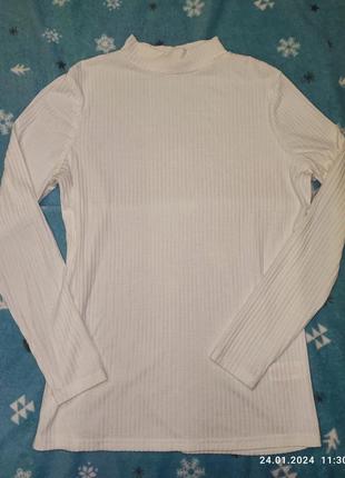 Білий гольф в рубчик від primark 46-48 розмір
