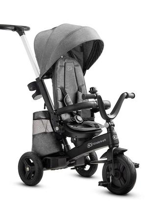 Велосипед триколісний kiderkraft easytwist platinum grey2 фото