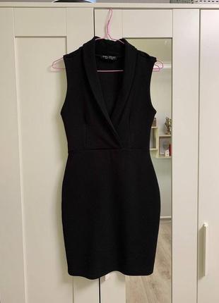 Платье черная стрейчевое2 фото