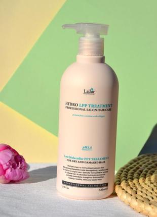 Протеїнова відновлююча маска з колагеном la'dor eco hydro lpp ph 5,5  (530ml)