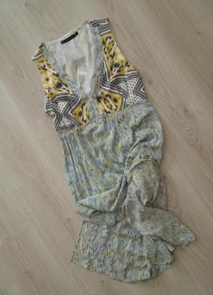 Фирменное льняное платье zara4 фото