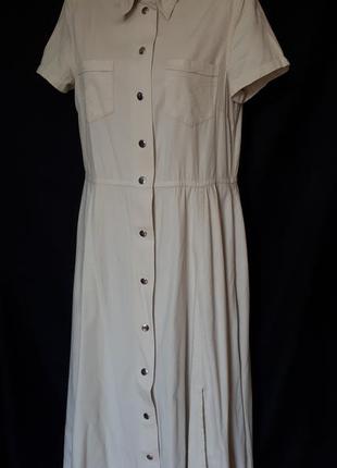 Трендовое коттоновое  длинное  платье madeleine (размер 40)