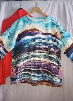 Батал!оригінальний коттоновий світшот на баечке,60-62разм,monki.