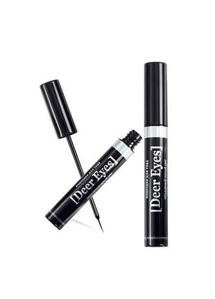 Рідка підводка для очей з кісточкою чорна relouis deer eyes black 7 г