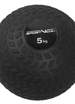 Слембол (медичний м'яч) для кросфіту sportvida slam ball 5 кг sv-hk0347 black poland