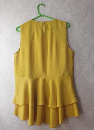 Атласная желтая блузка zara2 фото