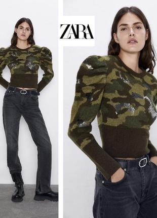 Светр в принт zara1 фото