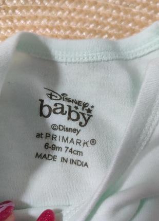 Боді короткий рукав дамбо disney baby primark 6-9 міс4 фото