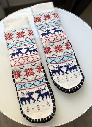 Теплые вставные домашние тапочки носка с подошвой из овечьей шерсти теплое домашнее носки с подошвой5 фото